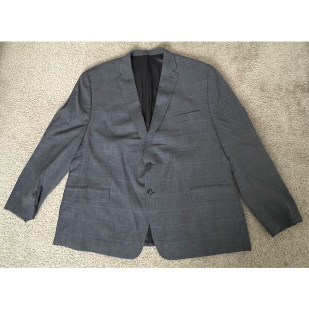 Michael Kors Men’s 52R Gray Plaid Sport Coat Blazer Suit Jacket Two Button